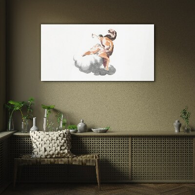 Angel on a cloud Glass art print