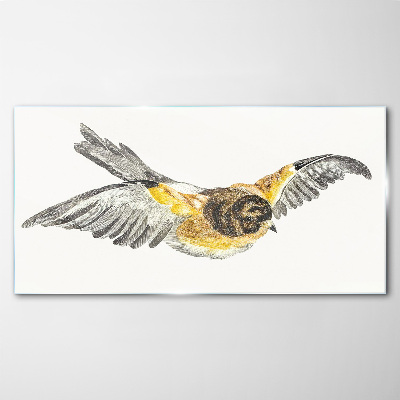 The majestic flight of a bird Glass art print