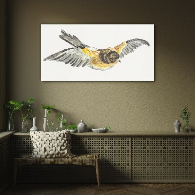 The majestic flight of a bird Glass art print