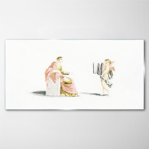 Conversation with an angel Glass art print