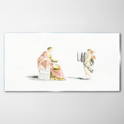 Conversation with an angel Glass art print