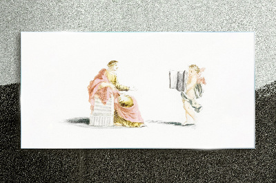 Conversation with an angel Glass art print