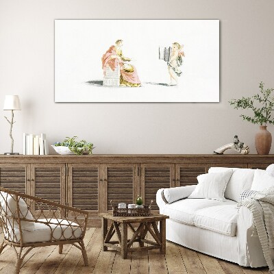 Conversation with an angel Glass art print
