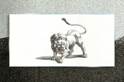 Lion in Motion Glass art print