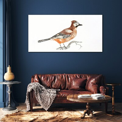 Swallow on a branch Wall art on glass