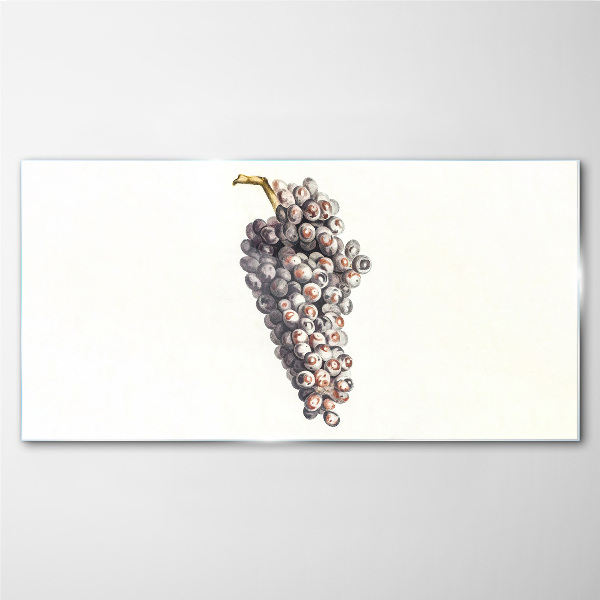 Grapes in soft light Glass art print