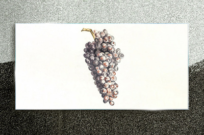 Grapes in soft light Glass art print