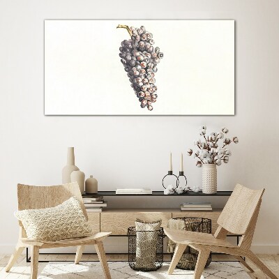 Grapes in soft light Glass art print