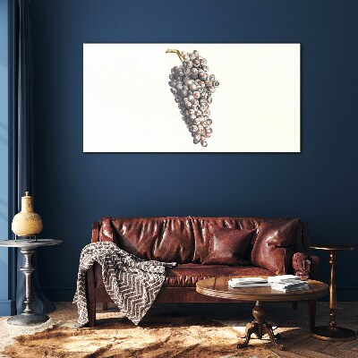 Grapes in soft light Glass art print