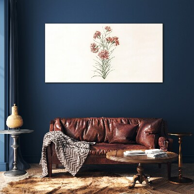 Flowers in delicate shades of pink Glass art print