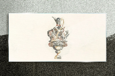 The charm of a classic vase Wall art on glass