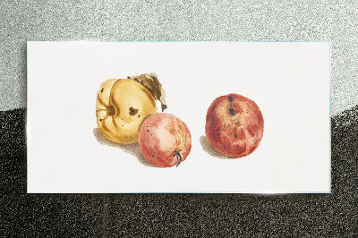 Fruits in pastel shades Glass art print