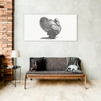 The elegance of turkey in detail Glass art print