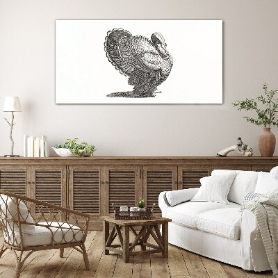 The elegance of turkey in detail Glass art print