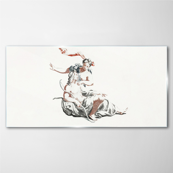 Mythological meeting Wall art on glass