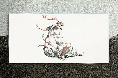 Mythological meeting Wall art on glass