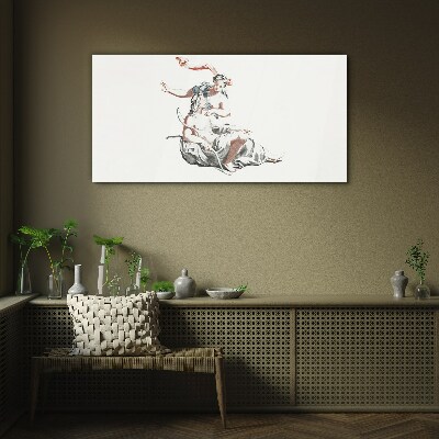 Mythological meeting Wall art on glass