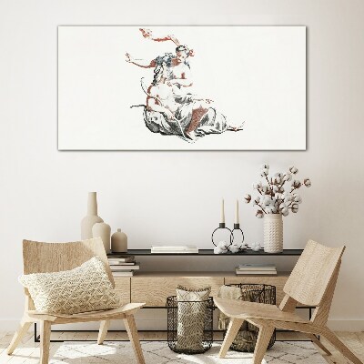 Mythological meeting Wall art on glass