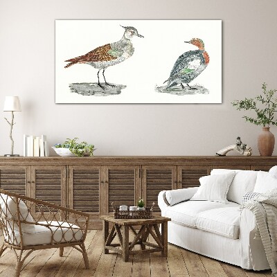 Animals birds Glass Print
