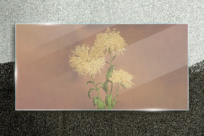 A floral dream in pastel tones Wall art on glass