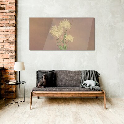 A floral dream in pastel tones Wall art on glass
