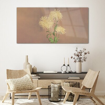 A floral dream in pastel tones Wall art on glass