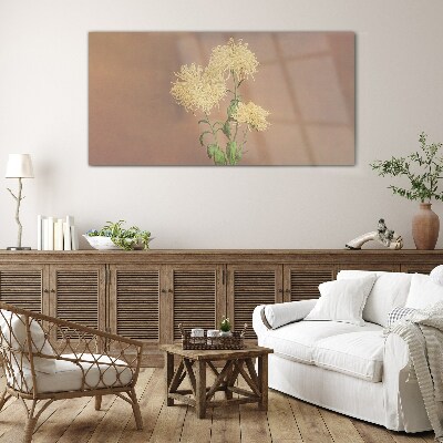 A floral dream in pastel tones Wall art on glass