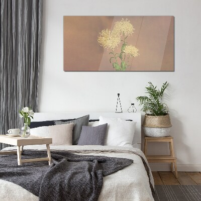 A floral dream in pastel tones Wall art on glass