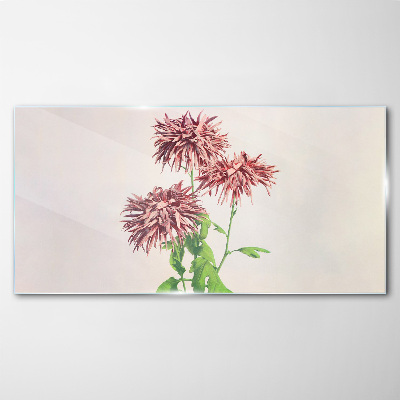 Floral inspirations in delicate shades Wall art on glass