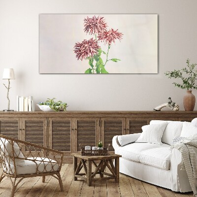 Floral inspirations in delicate shades Wall art on glass