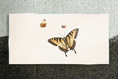 Butterflies in delicate harmony Wall art on glass