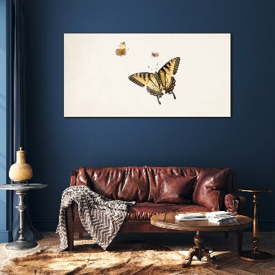 Butterflies in delicate harmony Wall art on glass