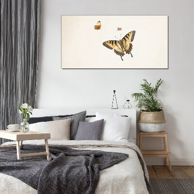Butterflies in delicate harmony Wall art on glass