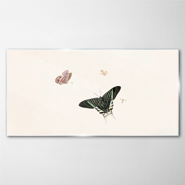 Butterflies in a delicate dance Wall art on glass