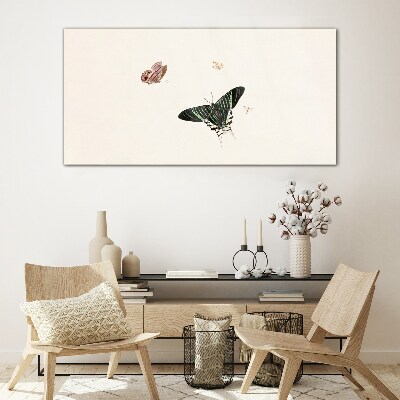 Butterflies in a delicate dance Wall art on glass
