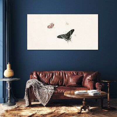 Butterflies in a delicate dance Wall art on glass