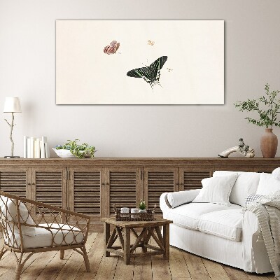 Butterflies in a delicate dance Wall art on glass