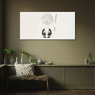 Balance of nature in monochrome Glass art print