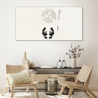 Balance of nature in monochrome Glass art print