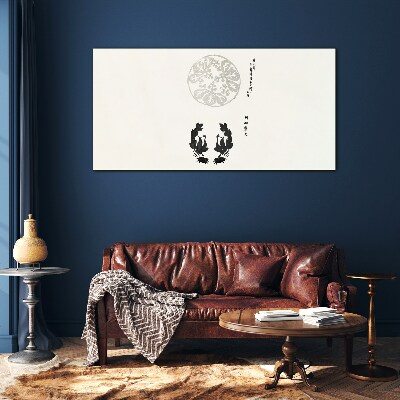 Balance of nature in monochrome Glass art print