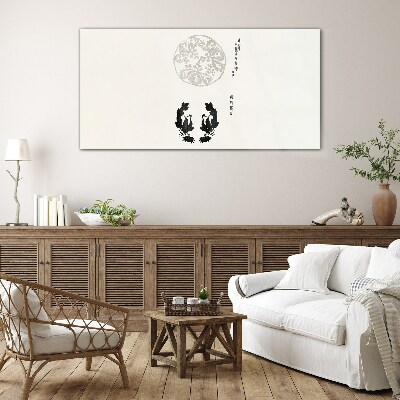 Balance of nature in monochrome Glass art print