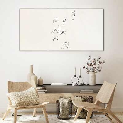The delicacy of butterflies in motion Wall art on glass