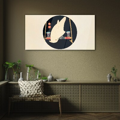 Fish Harmony on a Moonlit Night Glass art print