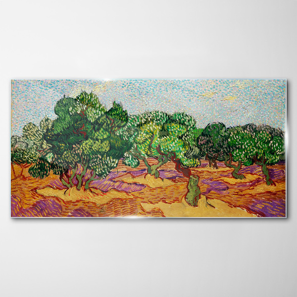 Olives in the sun Wall art on glass