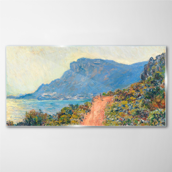 A quiet coast in the morning light Glass art print
