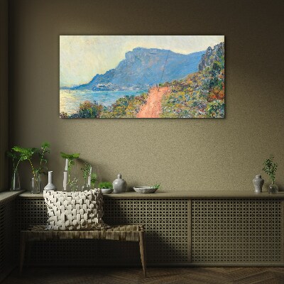 A quiet coast in the morning light Glass art print