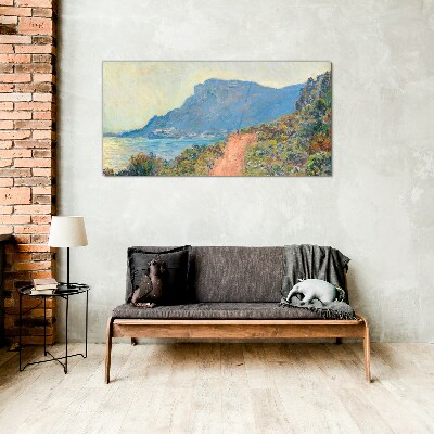 A quiet coast in the morning light Glass art print