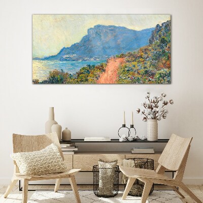 A quiet coast in the morning light Glass art print