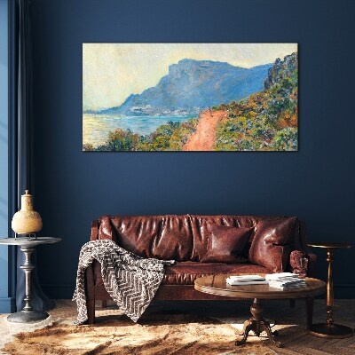 A quiet coast in the morning light Glass art print