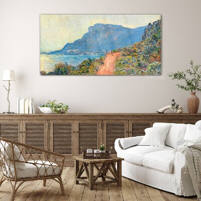 A quiet coast in the morning light Glass art print